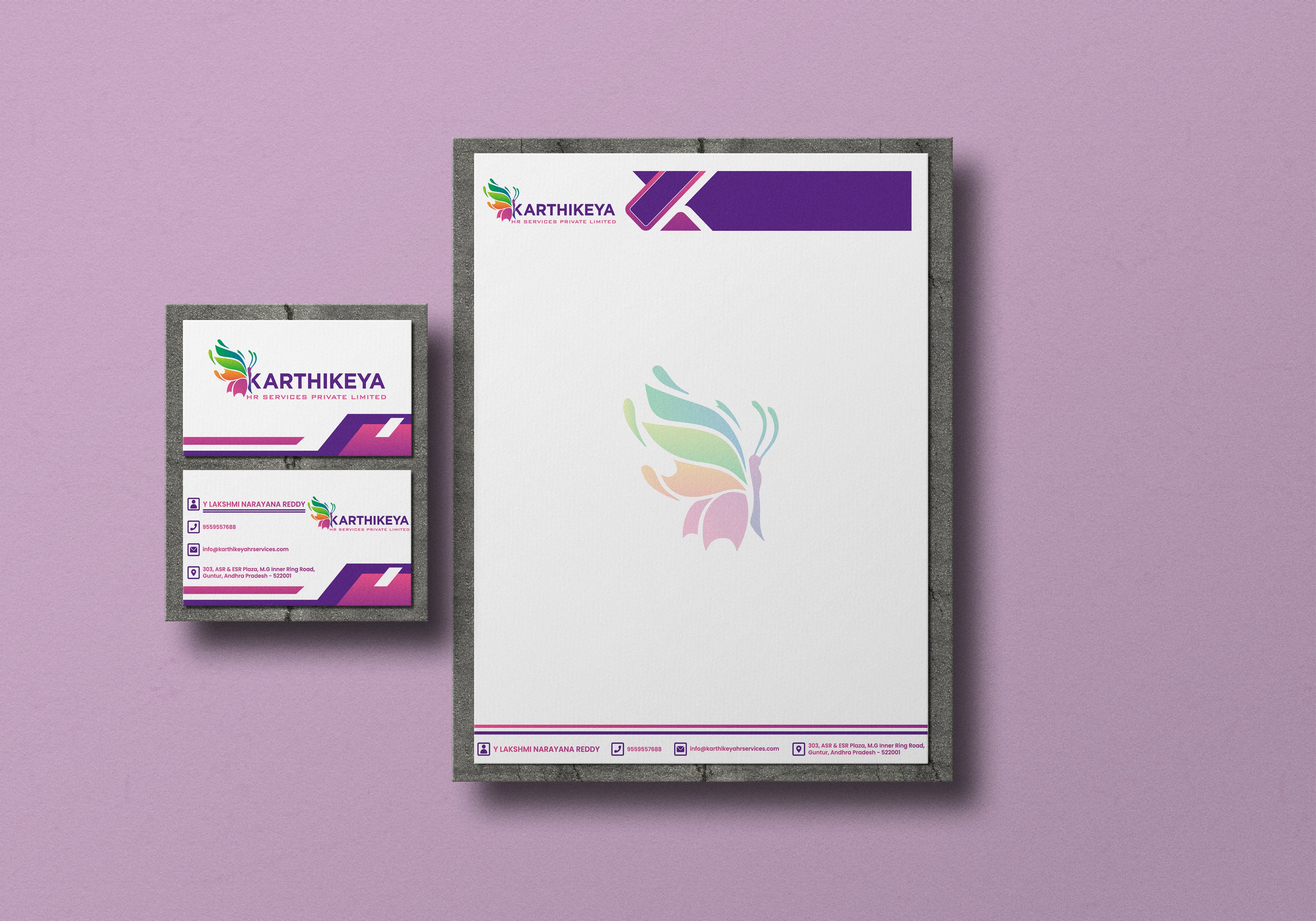 visiting card letterhead design