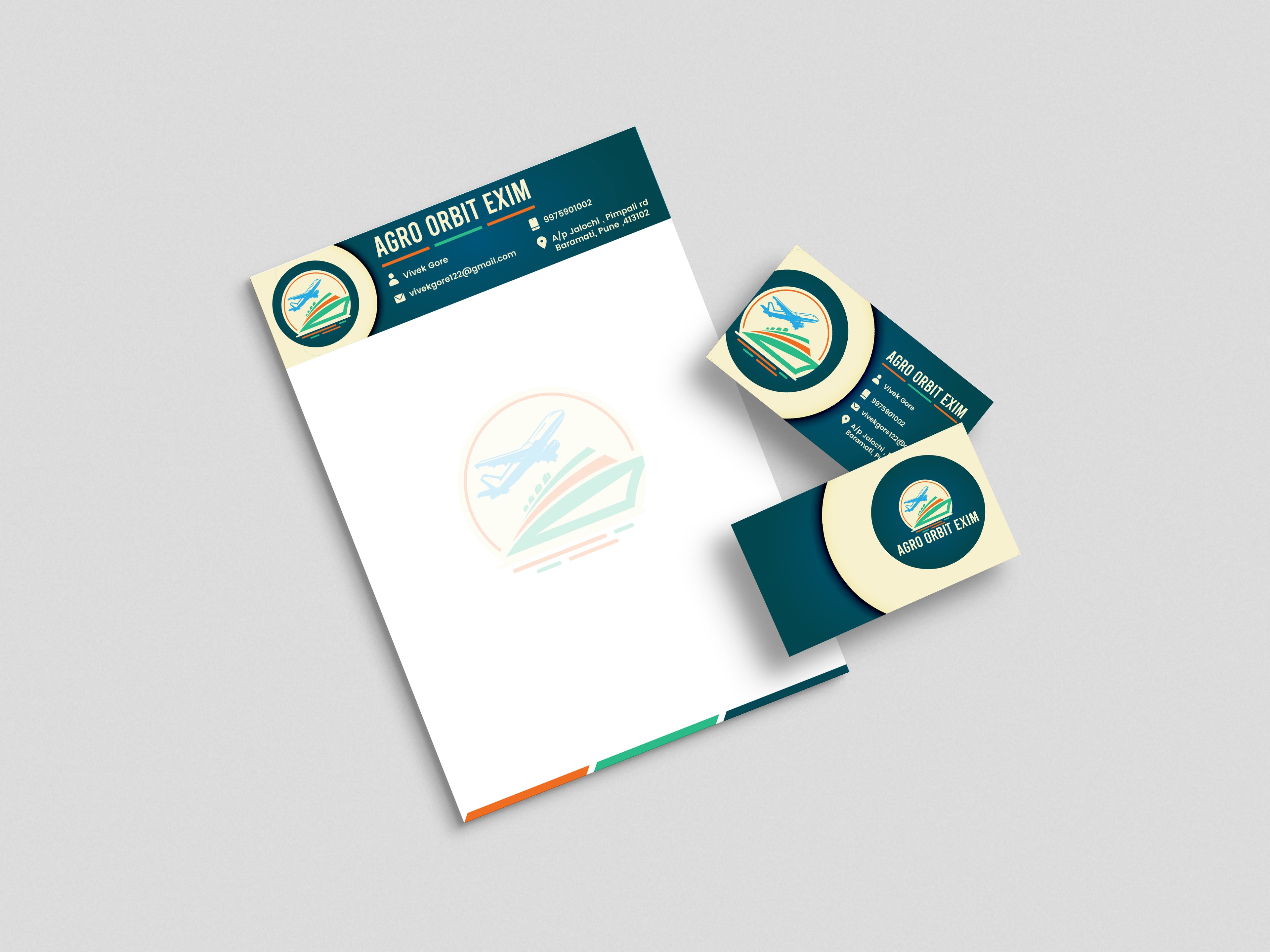 visiting card letterhead design