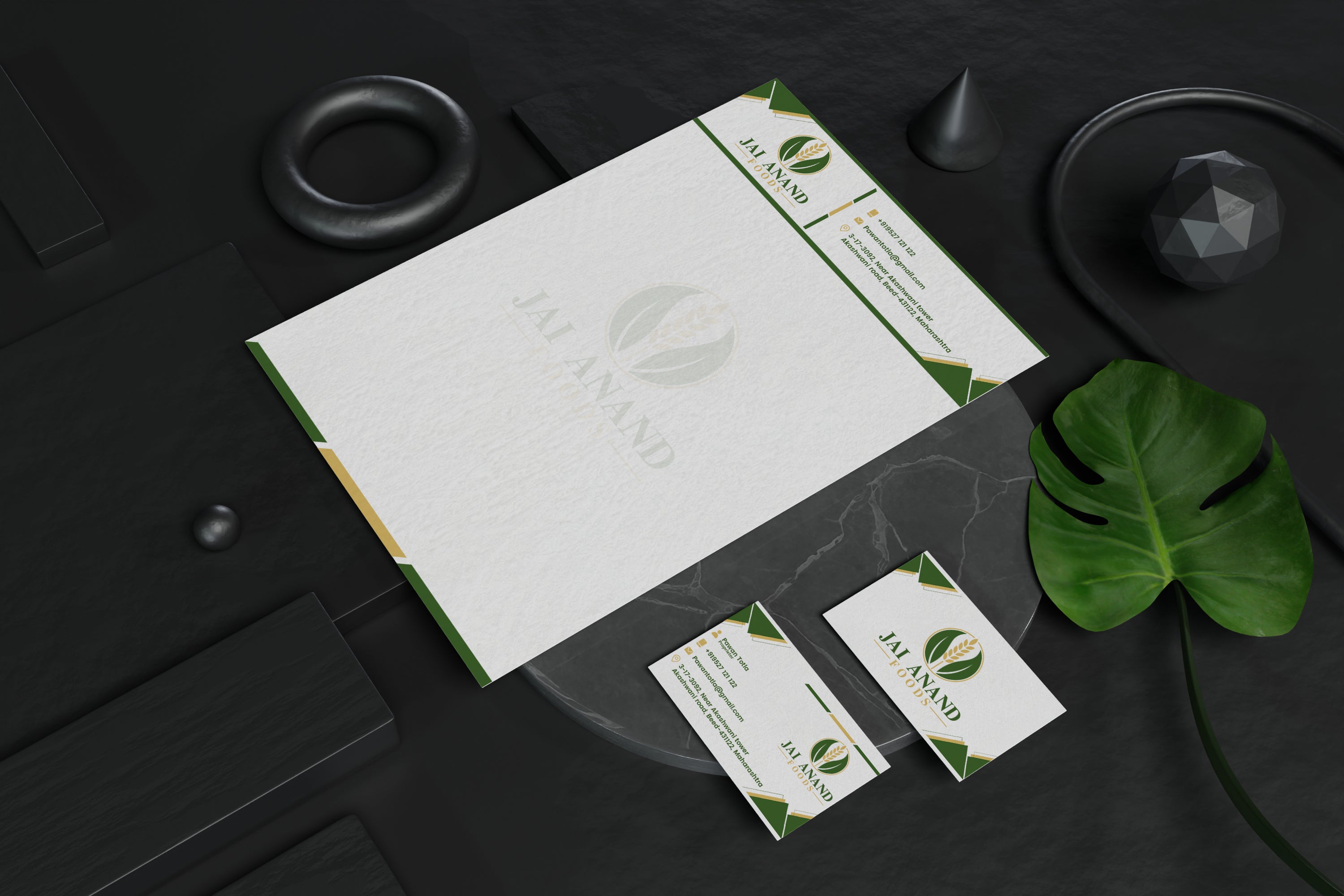 visiting card letterhead design